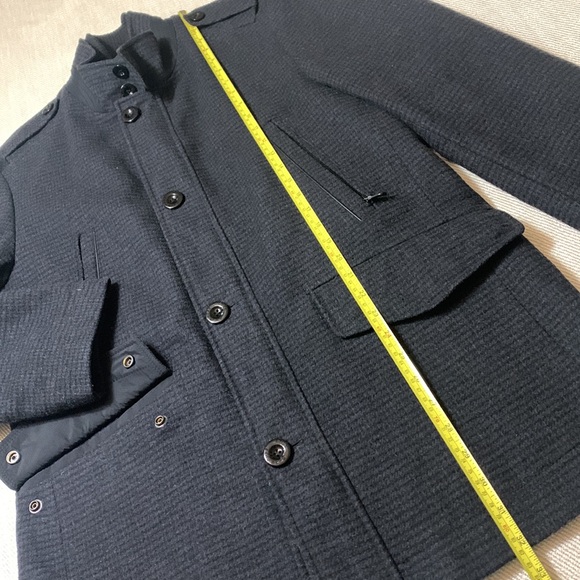 BOSS HUGO Boss Cassman coat wool blend zip/button front pockets lined men 40R - Picture 12 of 14